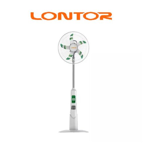 Lontor 16 Inch Standing Fan Solar Rechargeable CF034R-16-C Green