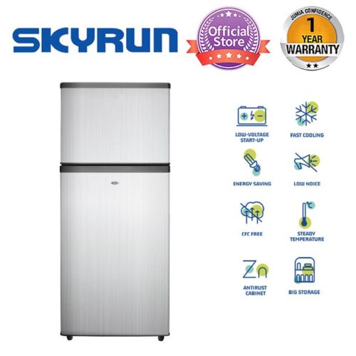 Skyrun 138 Litres Skyrun 138 Litres Double Door Top Mount Fridge (BCD-138K) - InoxDouble Door Top Mount Fridge (BCD-138K) - Inox