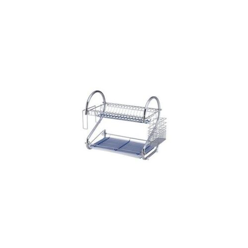 16 Stainless Steel Dish Drainer With Cup And Cutlery Holder